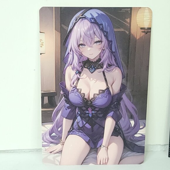 Black Swan Premium Waifu Autumn Leaves Card Anime Wall Art Oversized Board A5 - Picture 1 of 4